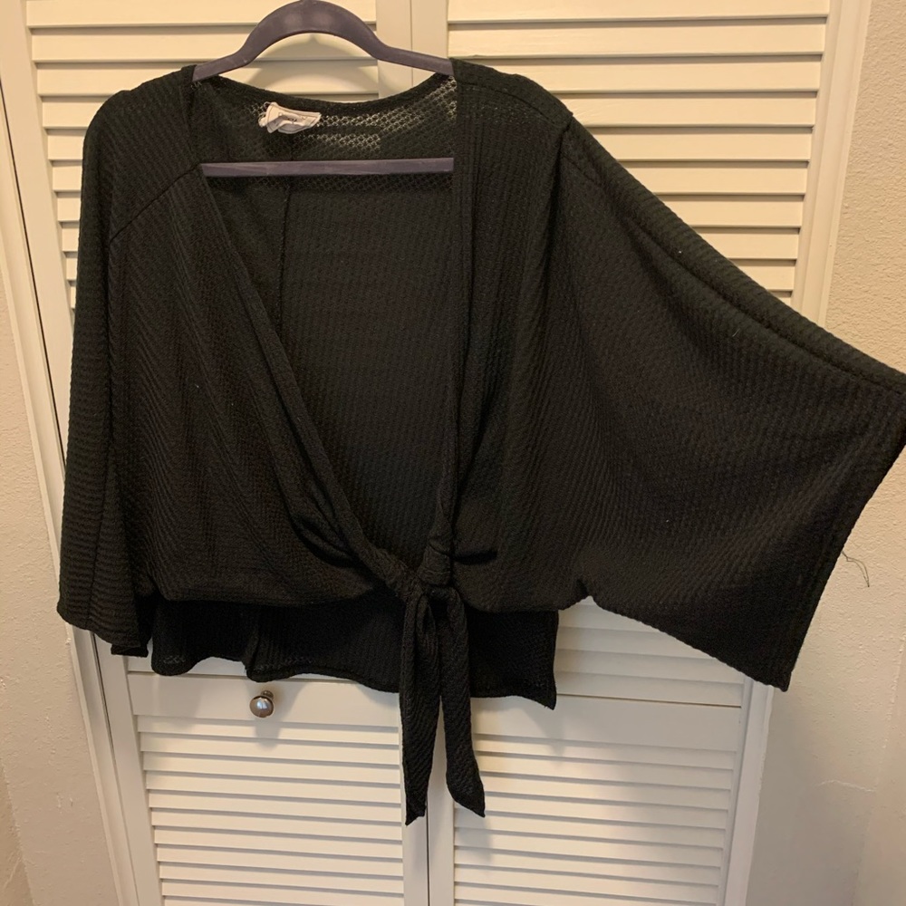 Front tie cardigan, worn once!